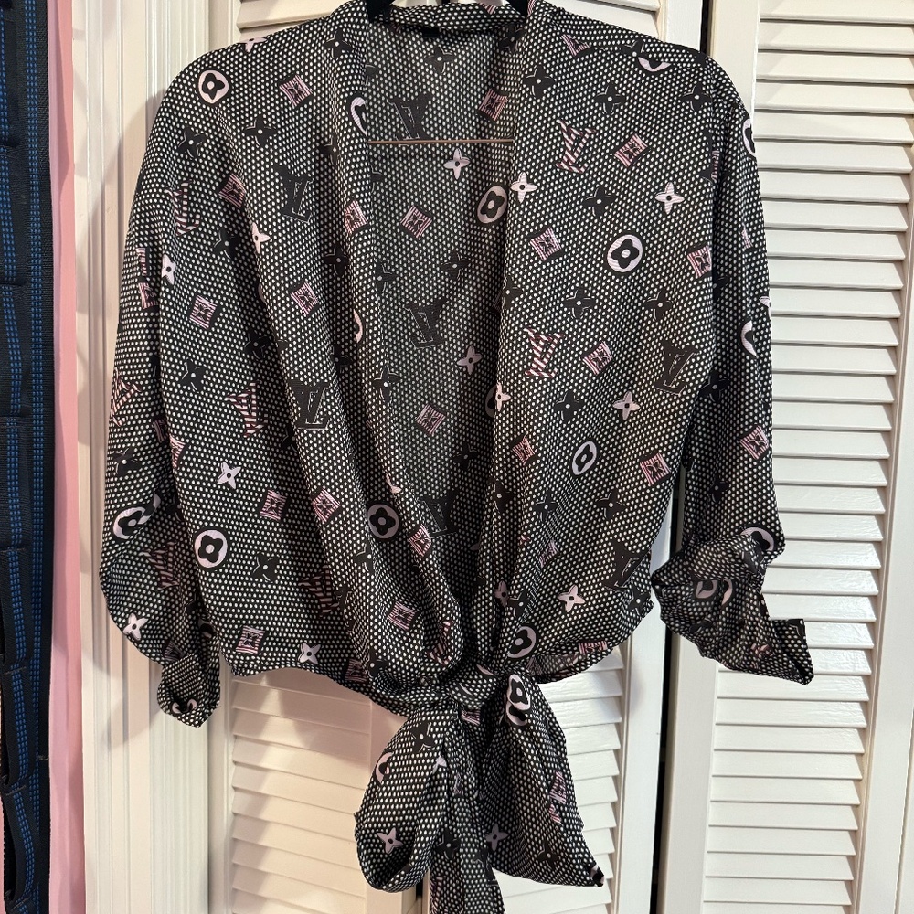 LV wrap blouse